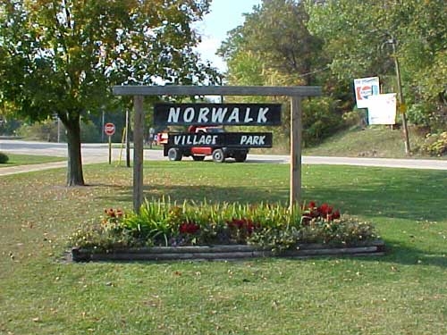 Village of Norwalk Park and Community Welcome Sign